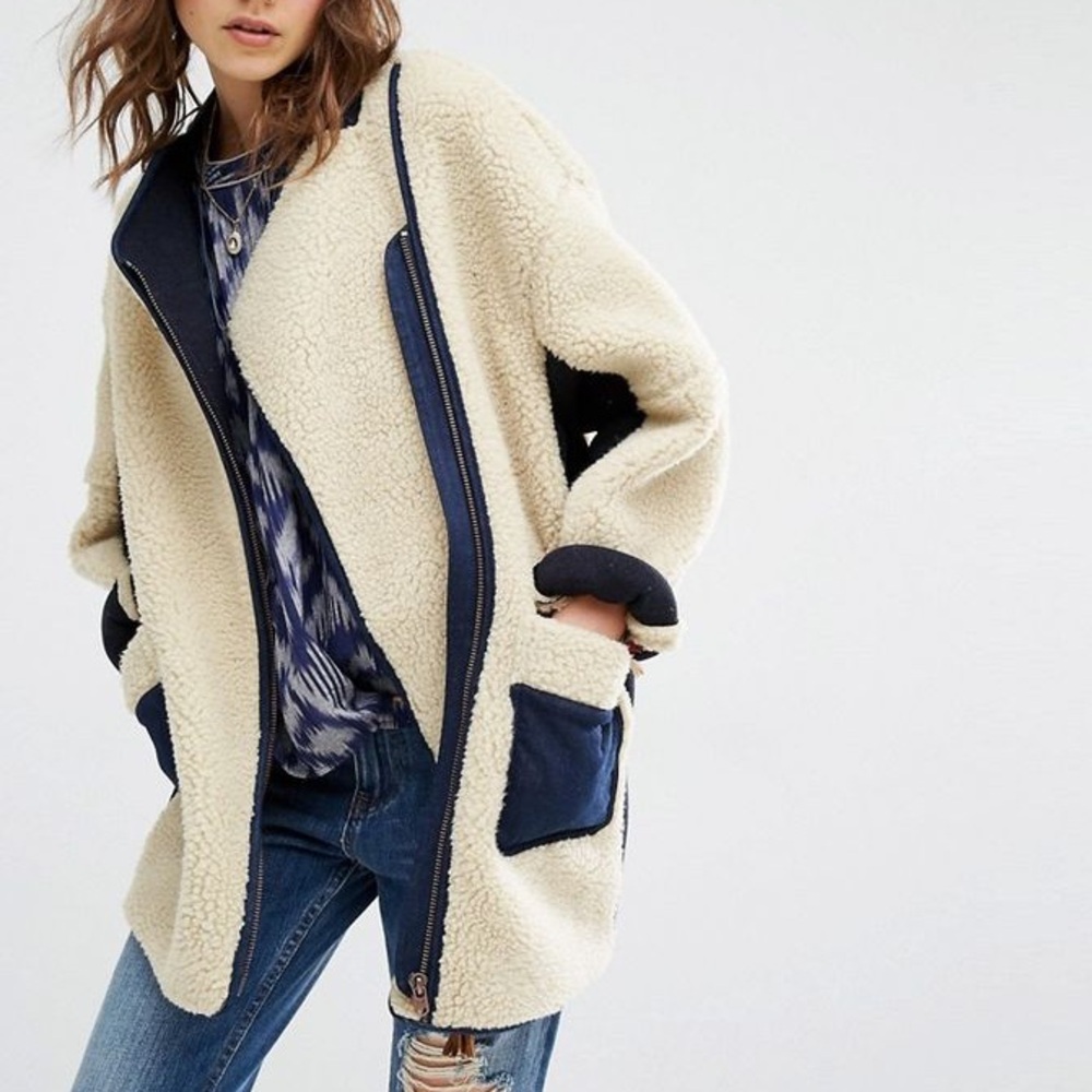 Scotch & Soda Teddy Shearling Jacket - Size M/L
